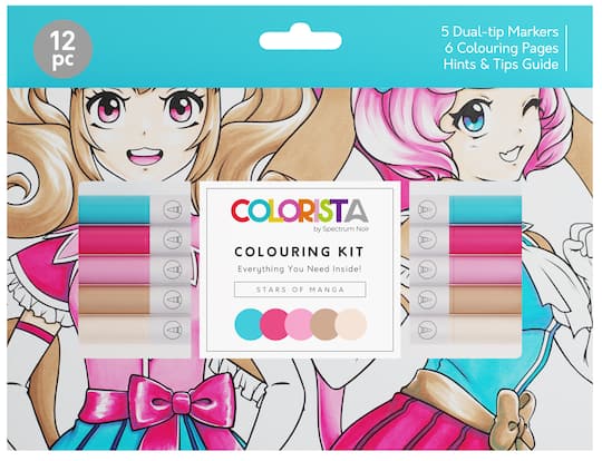 Colorista 12-Piece Stars of Manga Coloring Kit